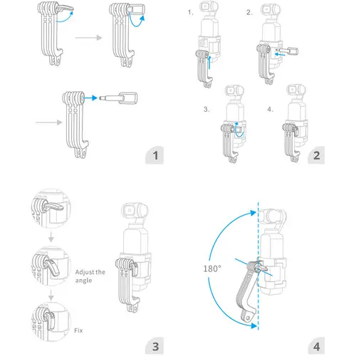 PGYTECH Action Camera L Bracket til Dji Osmo Pocket 