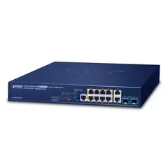Planet Switch 8-p: 8xPoE+ 2xSFP 2x10G Layer3 - Ultra PoE - B240W