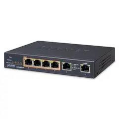 Planet Switch 6-p Gigabit 4x PoE+ Desktop B55W Ekstern PSU