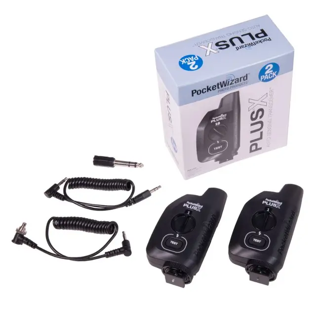 PocketWizard Plus X Transceiver x2 2pk Radio Utløser/Mottaker + kabel