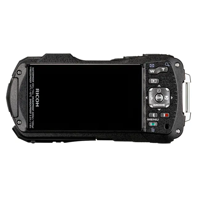 Ricoh WG-80 Black Kompaktkamera med ringblits. Sort 