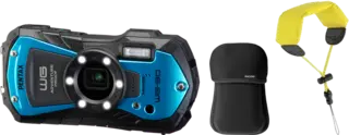 Pentax WG-90 Blue Kit m/rem og etui Vanntett (14m) st&#248;tsikkert kompaktkamera