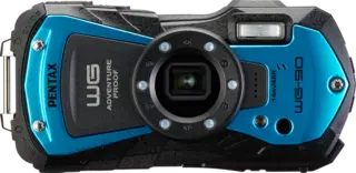 Pentax WG-90 Blue Kit m/rem og etui Vanntett (14m) st&#248;tsikkert kompaktkamera
