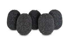 Rycote Lavalier Foams 5pk Black Skumhette for mygger - 5mmØ x 15mmL