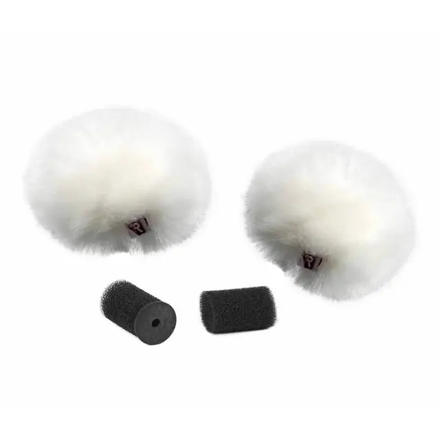 Rycote Ristretto Lavalier Windjammer 2pk Vind Pels til mygg 2-pack Hvit 