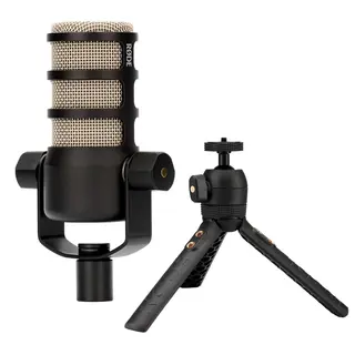 R&#248;de Podmic &amp; R&#248;de Tripod 2 Dynamisk podcastmikrofon med stativ