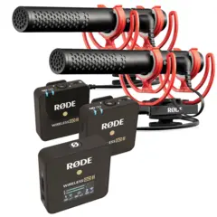 R&#248;de Wireless GO II + 2 VideoMic NTG Pakke med 2 stk. R&#248;de VideoMic NTG
