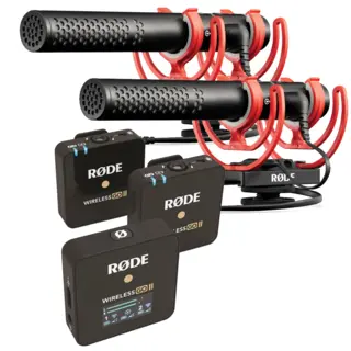 R&#248;de Wireless GO II + 2 VideoMic NTG Pakke med 2 stk. R&#248;de VideoMic NTG