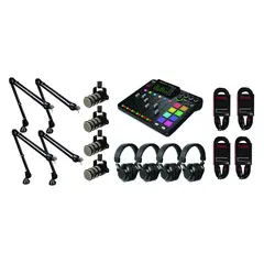 R&#248;de R&#248;decaster Pro II Basic Bundle 4 4x PodMic, 4x HP3500, 4x PSA1, 4x 2m XLR