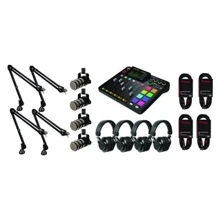 R&#248;de R&#248;decaster Pro II Basic Bundle 4 4x PodMic, 4x HP3500, 4x PSA1, 4x 2m XLR