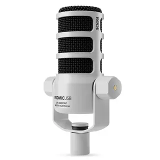 R&#248;de PodMic USB White Dynamic Podcasting Microphone