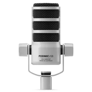 R&#248;de PodMic USB White Dynamic Podcasting Microphone
