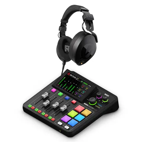 R&#248;de R&#248;decaster Duo m/NTH-100 Podcaststudio og hodetelefoner