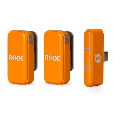 R&#248;de Wireless Micro USB-C Orange Ultrakompakt tr&#229;dl&#248;st mikrofonsystem