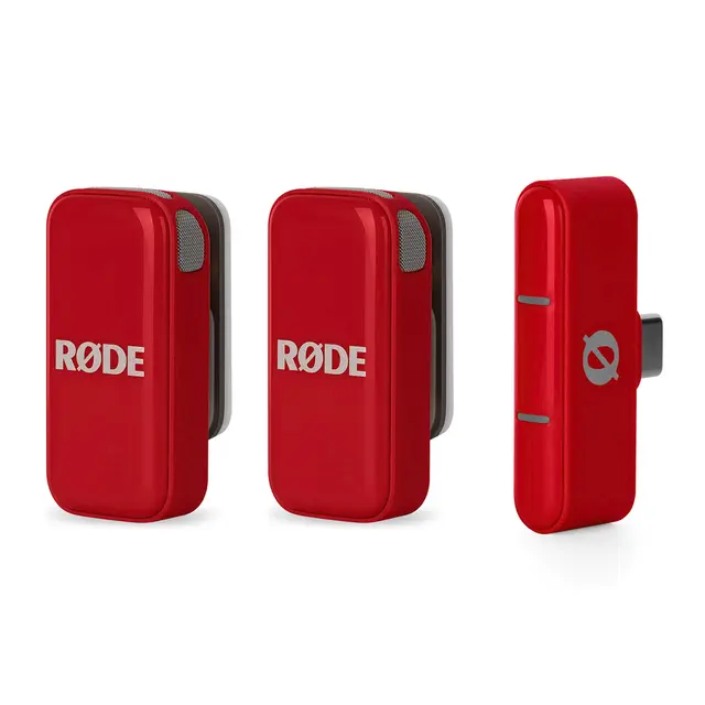 Røde Wireless Micro USB-C Red Ultrakompakt trådløst mikrofonsystem 