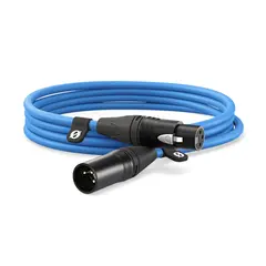 R&#248;de XLR Cable Blue 3 m Bl&#229; XLR-kabel. 3 meter