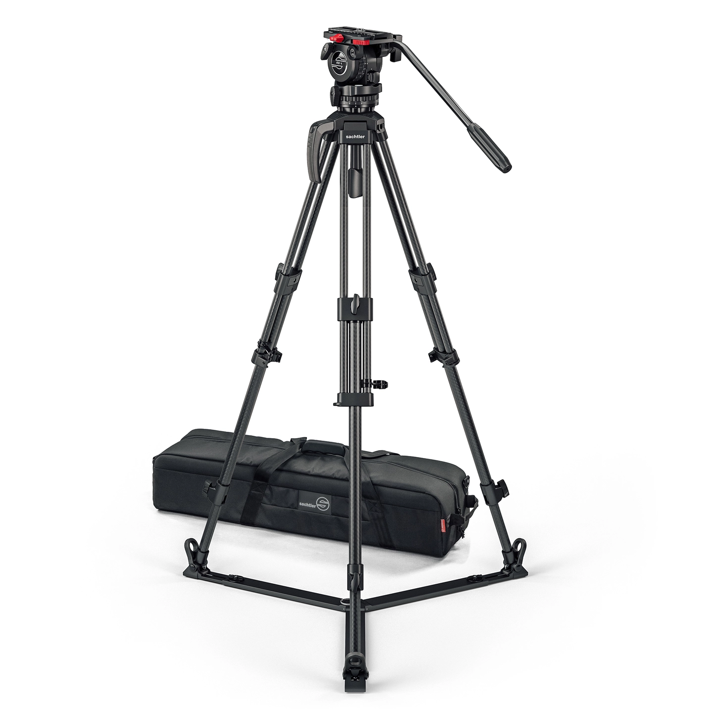 Sachtler FSB 4 75/2 CF GS Mk II Fluid head, Tripod, Gr-Spreader, Bag