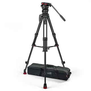Sachtler FSB 4 75/2 AL MS Mk II Fluid head, Tripod, Mid-Spreader, Bag