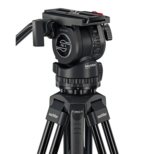 Sachtler FSB 4 75/2 AL MS Mk II Fluid head, Tripod, Mid-Spreader, Bag 