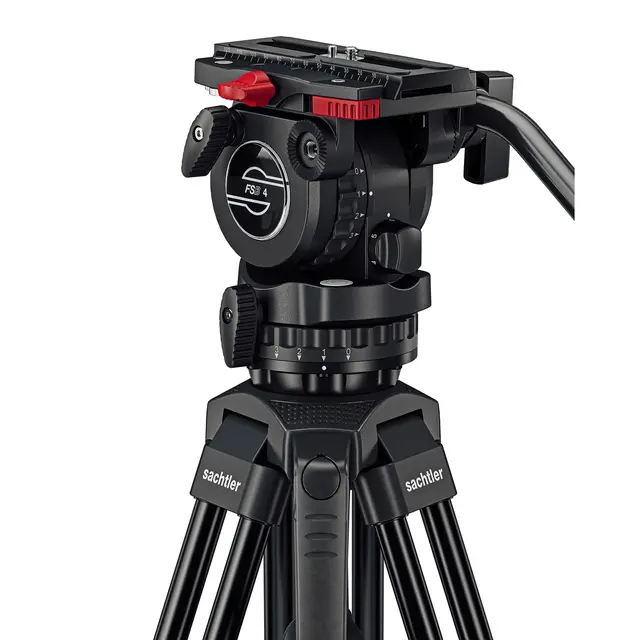 Sachtler FSB 4 75/2 AL MS Mk II Fluid head, Tripod, Mid-Spreader, Bag 