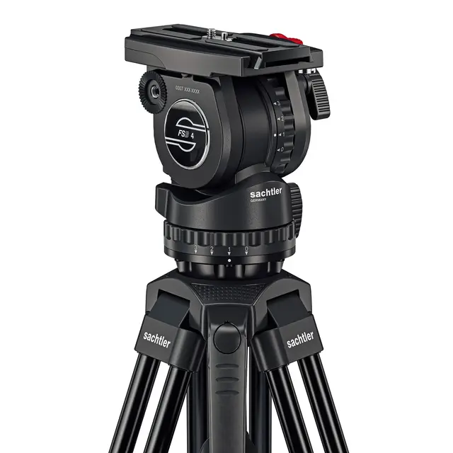 Sachtler FSB 4 75/2 AL MS Mk II Fluid head, Tripod, Mid-Spreader, Bag 