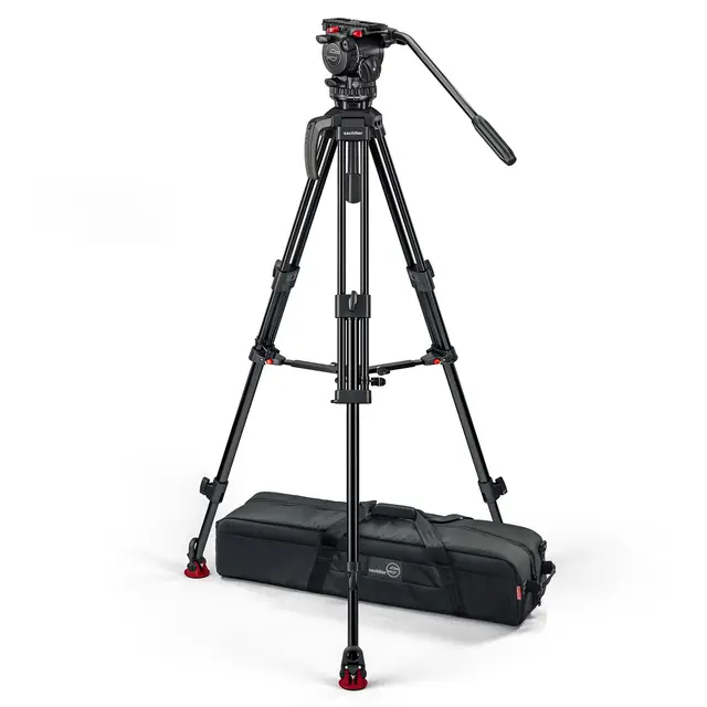 Sachtler FSB 6 75/2 AL MS Mk II Fluid head, Tripod, Mid-Spreader, Bag 