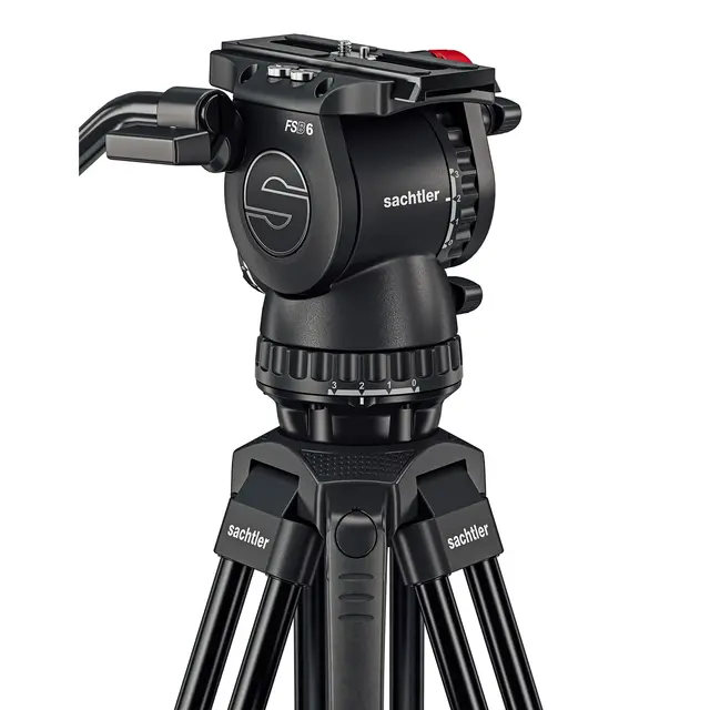 Sachtler FSB 6 75/2 AL MS Mk II Fluid head, Tripod, Mid-Spreader, Bag 