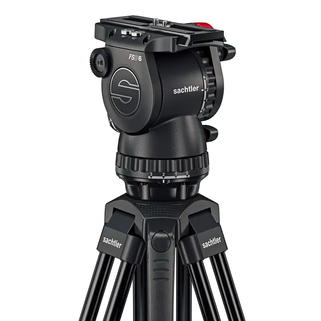 Sachtler FSB 6 75/2 AL MS Mk II Fluid head, Tripod, Mid-Spreader, Bag 