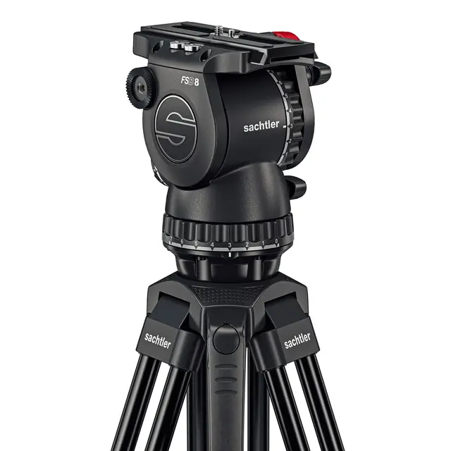 Sachtler FSB 8 75/2 AL MS Mk II Fluid head, Tripod, Mid-Spreader, Bag 