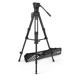 Sachtler Ace M MS Mk II Alu Tripod Kit Fluid head Tripod Mid-Spreader Bag, 4 kg