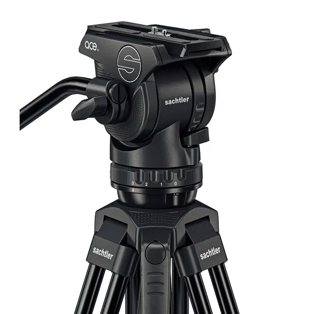 Sachtler Ace M MS Mk II Alu Tripod Kit Fluid head Tripod Mid-Spreader Bag, 4 kg 