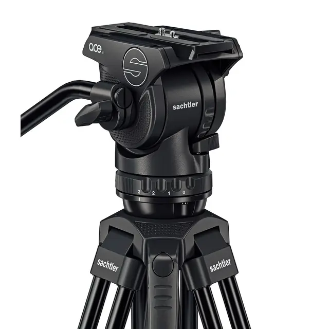 Sachtler Ace M GS Mk II Alu Tripod Kit Fluid head, Tripod Ground-Spreader, Bag 