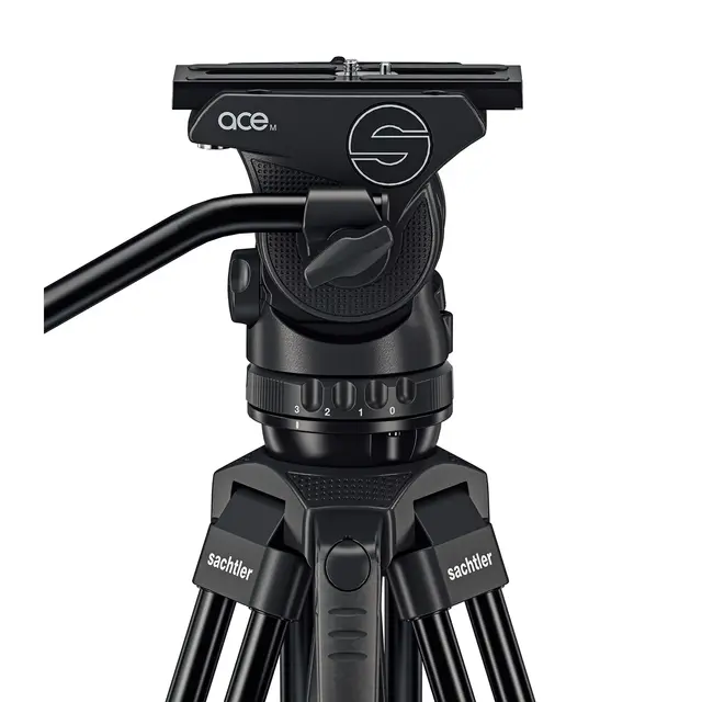 Sachtler Ace M GS Mk II Alu Tripod Kit Fluid head, Tripod Ground-Spreader, Bag 