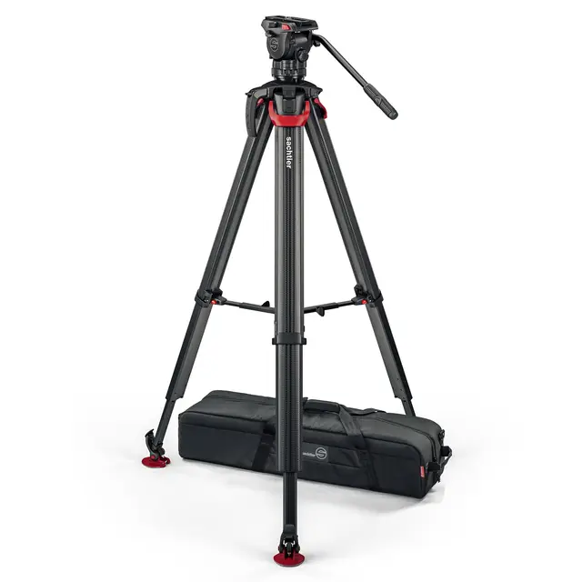 Sachtler Ace XL Mk II Flowtech75 MS Fluid head, Tripod, Mid-Spreader, Bag 