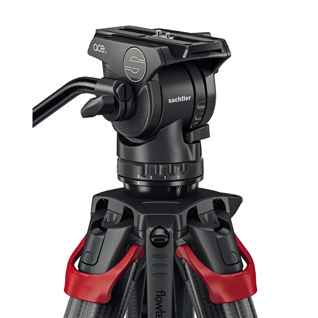 Sachtler Ace XL Mk II Flowtech75 MS Fluid head, Tripod, Mid-Spreader, Bag 