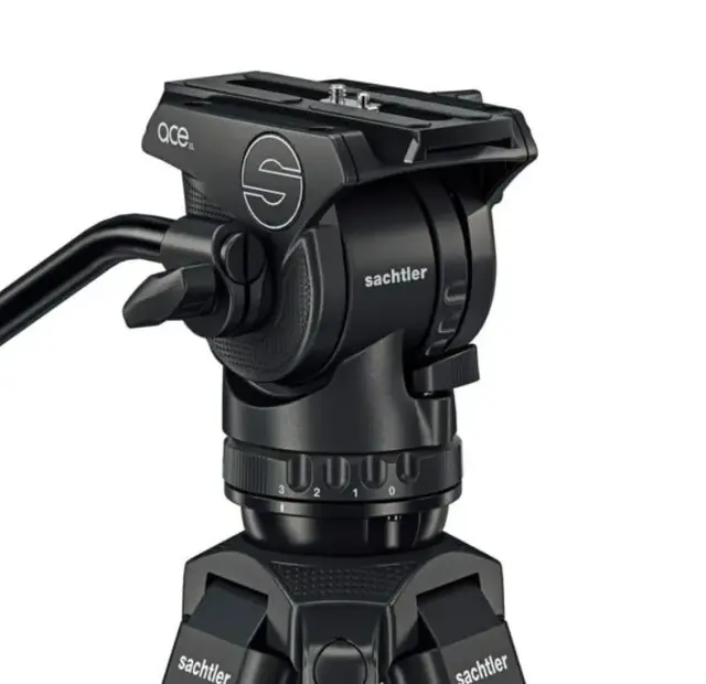Sachtler Ace XL AL MS Mk II Alu Stativ Fluid head Tripod Mid-Spreader Bag, 8 kg 