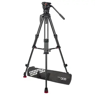 Sachtler Ace XL CF MS Mk II Carbon Fluid head Tripod Mid-Spreader. Bag. 8kg