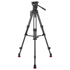 Sachtler Ace XL CF MS Mk II Carbon Fluid head Tripod Mid-Spreader. Bag. 8kg