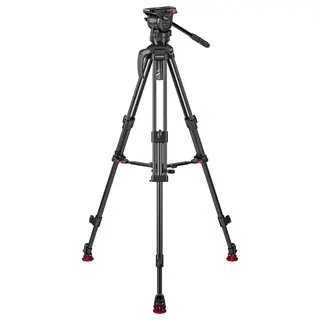 Sachtler Ace XL CF MS Mk II Carbon Fluid head Tripod Mid-Spreader. Bag. 8kg
