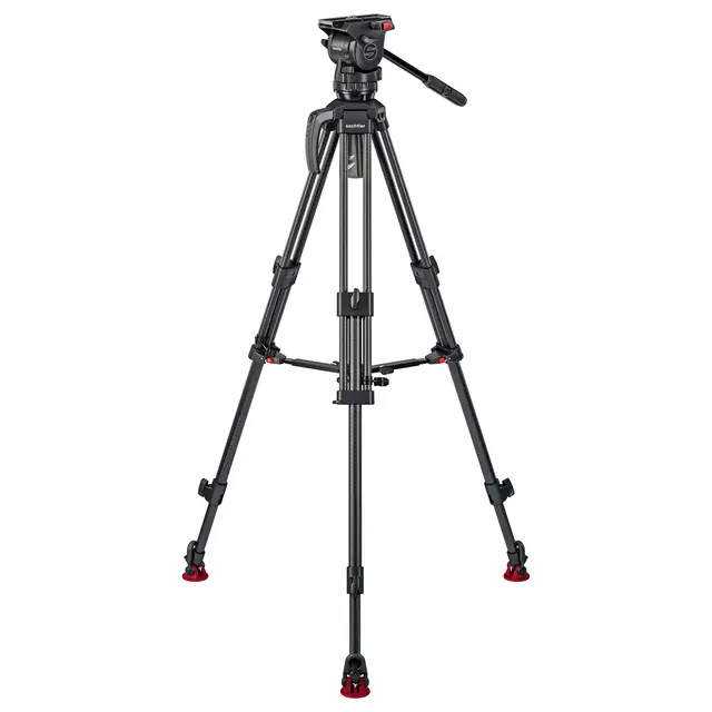 Sachtler Ace XL CF MS Mk II Carbon Fluid head Tripod Mid-Spreader. Bag. 8kg 