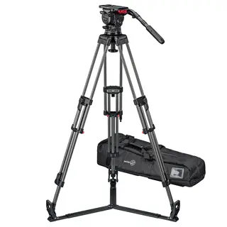 Sachtler System FSB 16T MkII ENG CF GS Fluid head, Tripod, Gr-Spreader, Bag