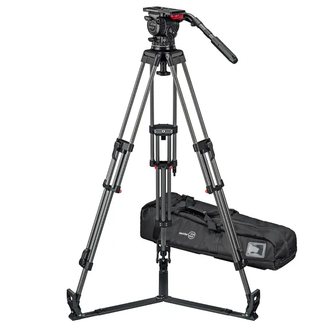 Sachtler System FSB 16T MkII ENG CF GS Fluid head, Tripod, Gr-Spreader, Bag 