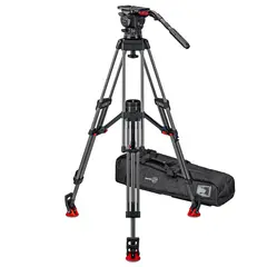 Sachtler System FSB 16T MkII ENG CF MS Fluid head, Tripod, Mid-Spreader, Bag