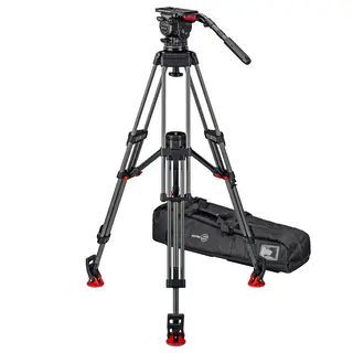 Sachtler System FSB 16T MkII ENG CF MS Fluid head, Tripod, Mid-Spreader, Bag