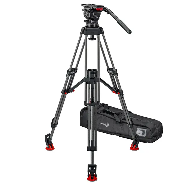 Sachtler System FSB 16T MkII ENG CF MS Fluid head, Tripod, Mid-Spreader, Bag 
