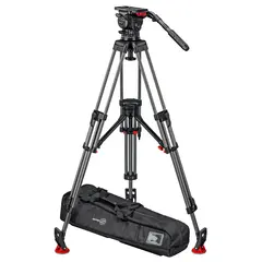 Sachtler System FSB 16T MkII ENG CF MS Fluid head, Tripod, Mid-Spreader, Bag