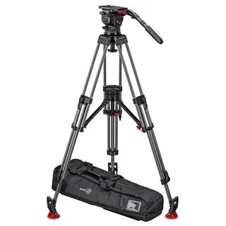 Sachtler System FSB 16T MkII ENG CF MS Fluid head, Tripod, Mid-Spreader, Bag