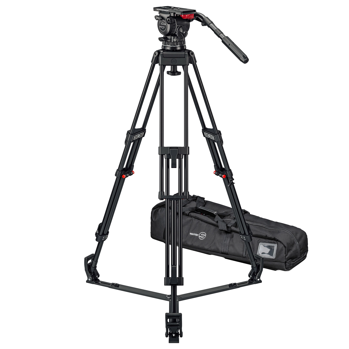 Sachtler System FSB 18T MkII ENG AL GS Fluid head, Tripod, Gr-Spreader, Bag