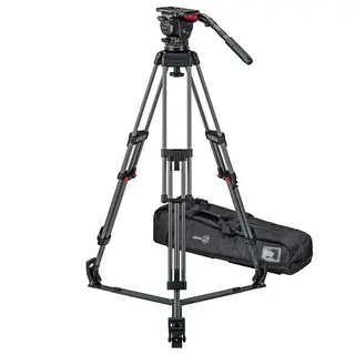 Sachtler System FSB 18T MkII ENG CF GS Fluid head, Tripod, Gr-Spreader, Bag