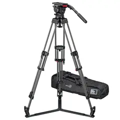 Sachtler System FSB 18T MkII ENG CF GS Fluid head, Tripod, Gr-Spreader, Bag